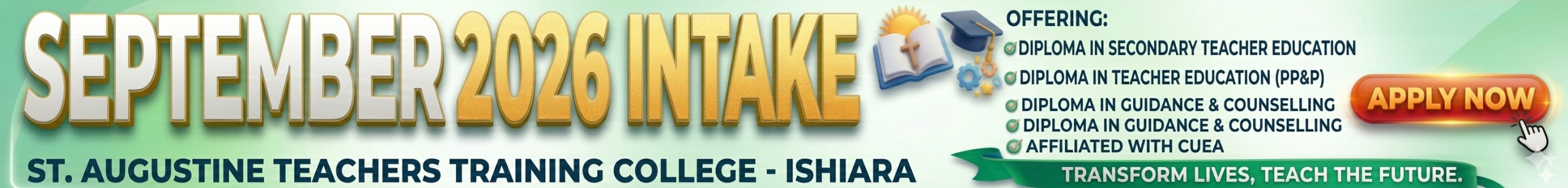 September 2026 Intake - Apply Now